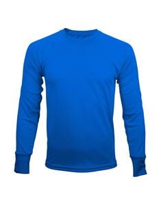 Mustaghata TRAIL - Aktives T-Shirt für Männer lange Ärmel 140 g bleu azur