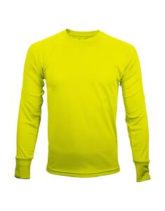 Mustaghata TRAIL - Aktives T-Shirt für Männer lange Ärmel 140 g Jaune fluo