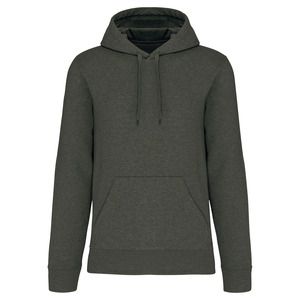 Kariban K4027 - Men's eco-friendly hooded sweatshirt Green Marble Heather