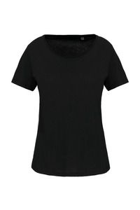 Kariban K399 - Bio-T-Shirt für Damen mit kurzen Ärmeln und ungesäumtem Halsausschnitt Black