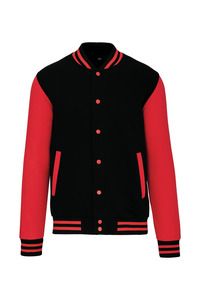 Kariban K497 - College Jacke Unisex Schwarz / Rot