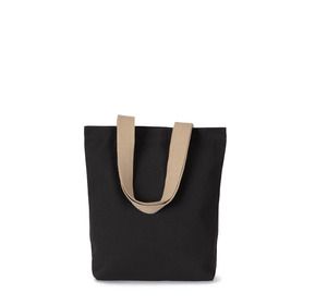 Kimood KI5202 - Recycelte Shoppingtasche mit flachem Boden Black Night / Hemp