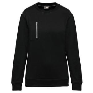 WK. Designed To Work WK403 - DayToDay Unisex-Sweatshirt mit kontrastfarbener zip Tasche