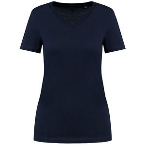 Kariban Premium PK305 - Supima® Damen-T-Shirt mit V-Ausschnitt und kurzen Ärmeln Deep Navy