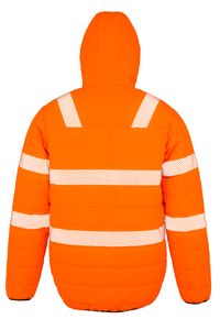 Result R500X - Sicherheitsjacke aus wattiertem, recyceltem Ripstop Fluorescent Orange
