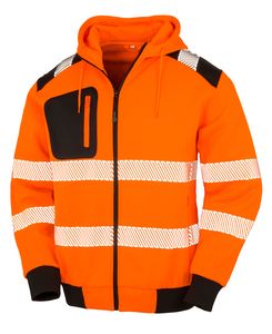 Result R503X - Recyceltes Sicherheits-Kapuzensweatshirt Fluorescent Orange