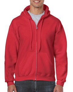 Gildan GIL18600 - Pullover mit Kapuzen mit voller Reißverschluss für ihn Rot
