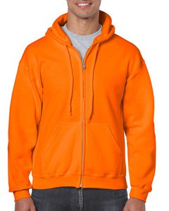 Gildan GIL18600 - Pullover mit Kapuzen mit voller Reißverschluss für ihn Sicherheit Orange
