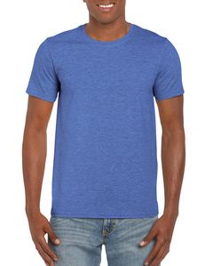 Gildan GIL64000 - T-Shirt Softstyle SS für ihn Heather Royal Blue