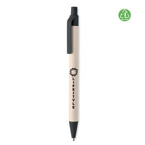 GiftRetail MO6822 - MITO PEN Kugelschreiber Milchkarton Schwarz