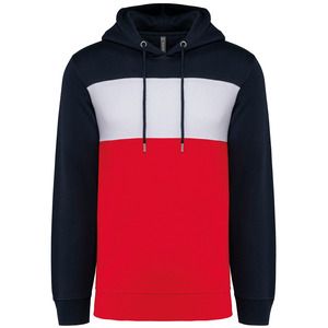 Kariban K4016 - Dreifarbiges Kapuzensweatshirt, Unisex