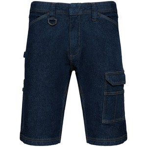 WK. Designed To Work WK715 - Denim-Bermuda-Shorts mit mehreren Taschen, für Herren Blue Rinse