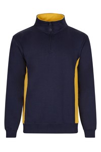 VELILLA 105704 - Zwei-Ton-Quarterzip-Sweatshirt