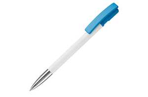TopPoint LT80804 - Kugelschreiber Nash Hardcolour mit Metallspitze White/ Light Blue