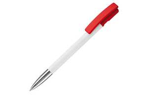 TopPoint LT80804 - Kugelschreiber Nash Hardcolour mit Metallspitze Weiß / Rot