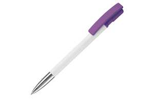 TopPoint LT80804 - Kugelschreiber Nash Hardcolour mit Metallspitze White / Purple