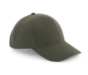 Beechfield BF065 - Pro-Stil schwer gebürstete Baumwollkappe Olive Green