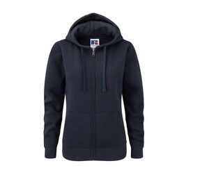 Russell JZ66F - Damen Kapuzen-Sweatshirt mit Reißverschluss Navy