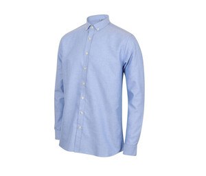 HENBURY HY512R - Oxford-Hemd fürr Herren Pool Blue