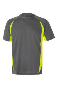 VELILLA 105501 - Zweifarbig technisches T-Shirt GREY/HI-VIS YELLOW