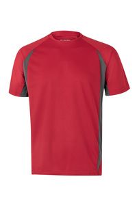 VELILLA 105501 - Zweifarbig technisches T-Shirt Red/Grey