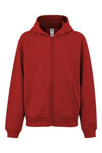 Mukua SF270K - Kinder mit Reißverschluss in Hood Sweatshirt Reißverschluss Red