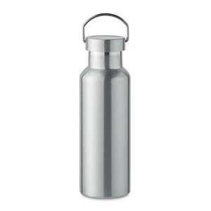 GiftRetail MO2107 - FLORENCE Doppelwandige Flasche 500 ml matt silver