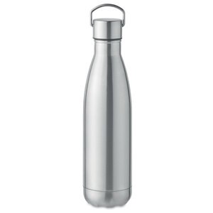 GiftRetail MO2108 - MANOA Doppelwandige Flasche 500 ml matt silver