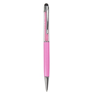 EgotierPro 33584 - Aluminium-Stift mit Touchscreen-Spitze und Diamanten DIAMONDS Fuchsie