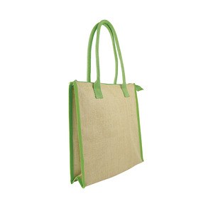 EgotierPro 37042 - Jute-Kühltasche mit langen Baumwollgriffen INDIGENE VECL