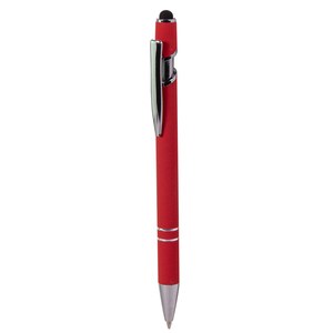 EgotierPro 37513RE - Recycling-Aluminium Stift mit Gummierung und Touch-Pointer EVEN