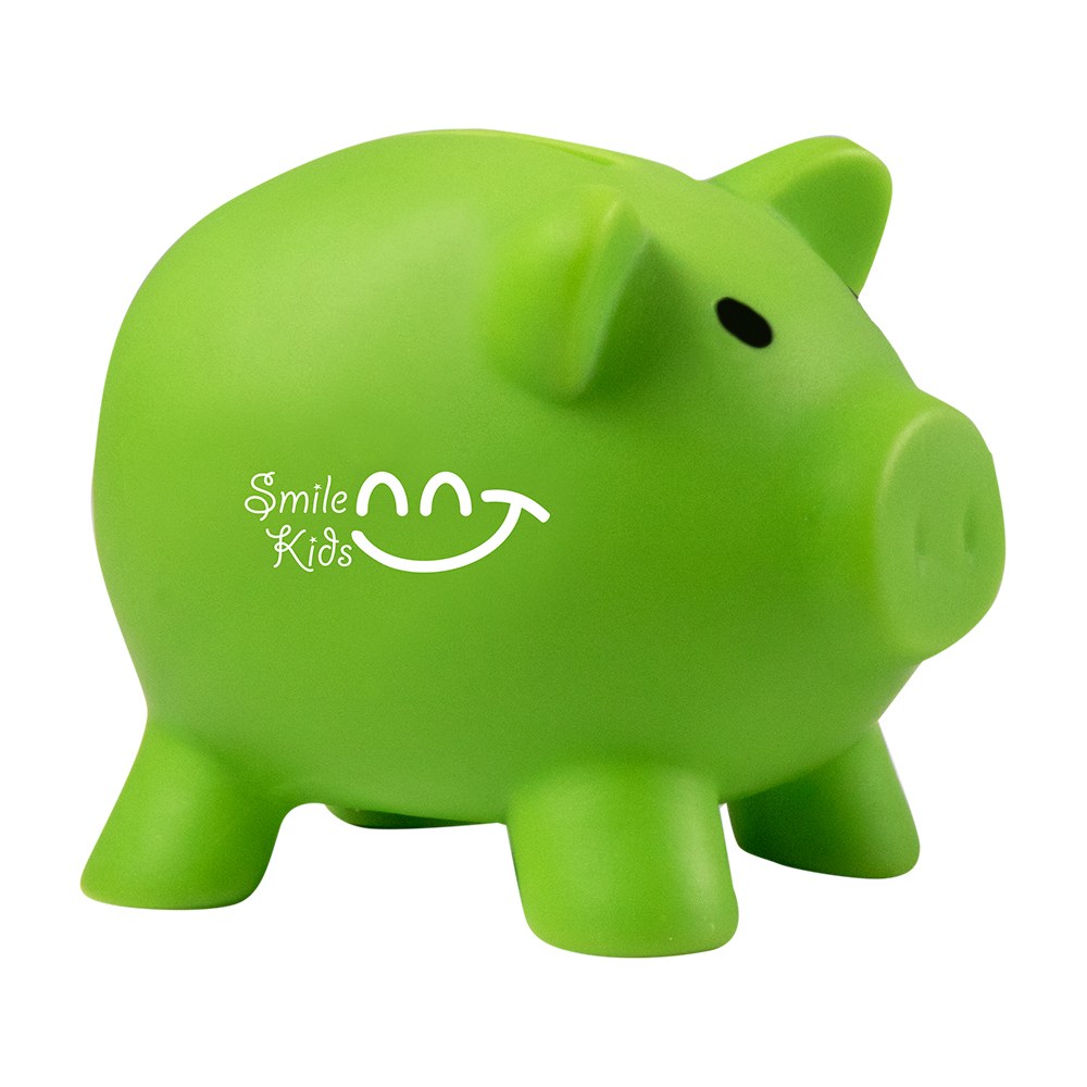 EgotierPro 38075 - Sparschwein in lustigen Farben aus Kunststoff MONEY