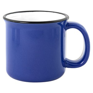 EgotierPro 38534 - Vintage-Stil Keramikbecher, 280 ml, bunt ENAMEL