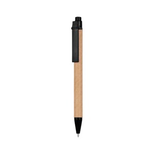 EgotierPro 50017 - Stift aus Karton, PP und Weizenfaser LUND Schwarz