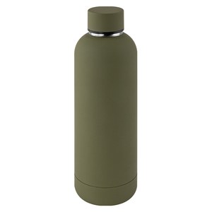 EgotierPro 50636 - Doppelwandige Flasche 500 ml mit Gummierung RUBBER Green