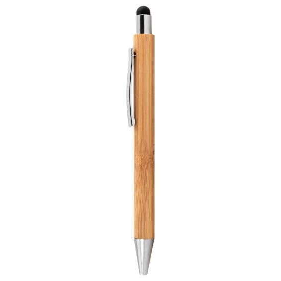 EgotierPro 52068 - Öko-Stift mit Stylus, Bambuskörper, Metallclip GAZE