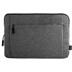 EgotierPro 52074 - RPET Polyester Laptop-Tasche, gepolstert, bis 15.6" ILLUST Grau