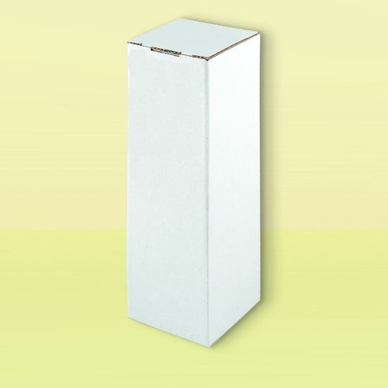 EgotierPro 52094 - Selbstmontierende weiße Karton-Flaschenbox BOTTLE