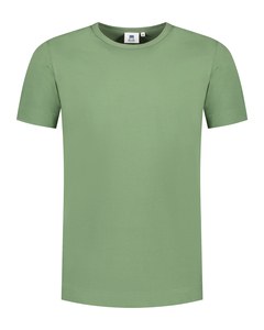 Lemon & Soda LEM1269 - T-Shirt Crewneck Baumwolle/Elastik für Ihn Armee-Grün