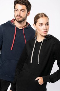 Kariban K4013 - Unisex-Kapuzensweatshirt mit kontrastfarbener Kapuze und Motiven