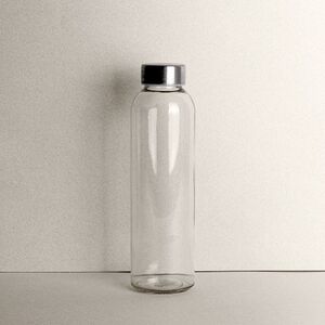 EgotierPro 37021 - Glasflasche mit Metalldeckel 500ml VERRE