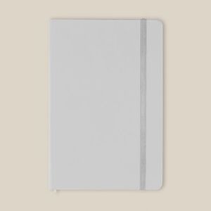 EgotierPro 39567 - A5 Notizbuch mit PU-Cover und Gummiband, 96 cremefarbene Seiten LINED